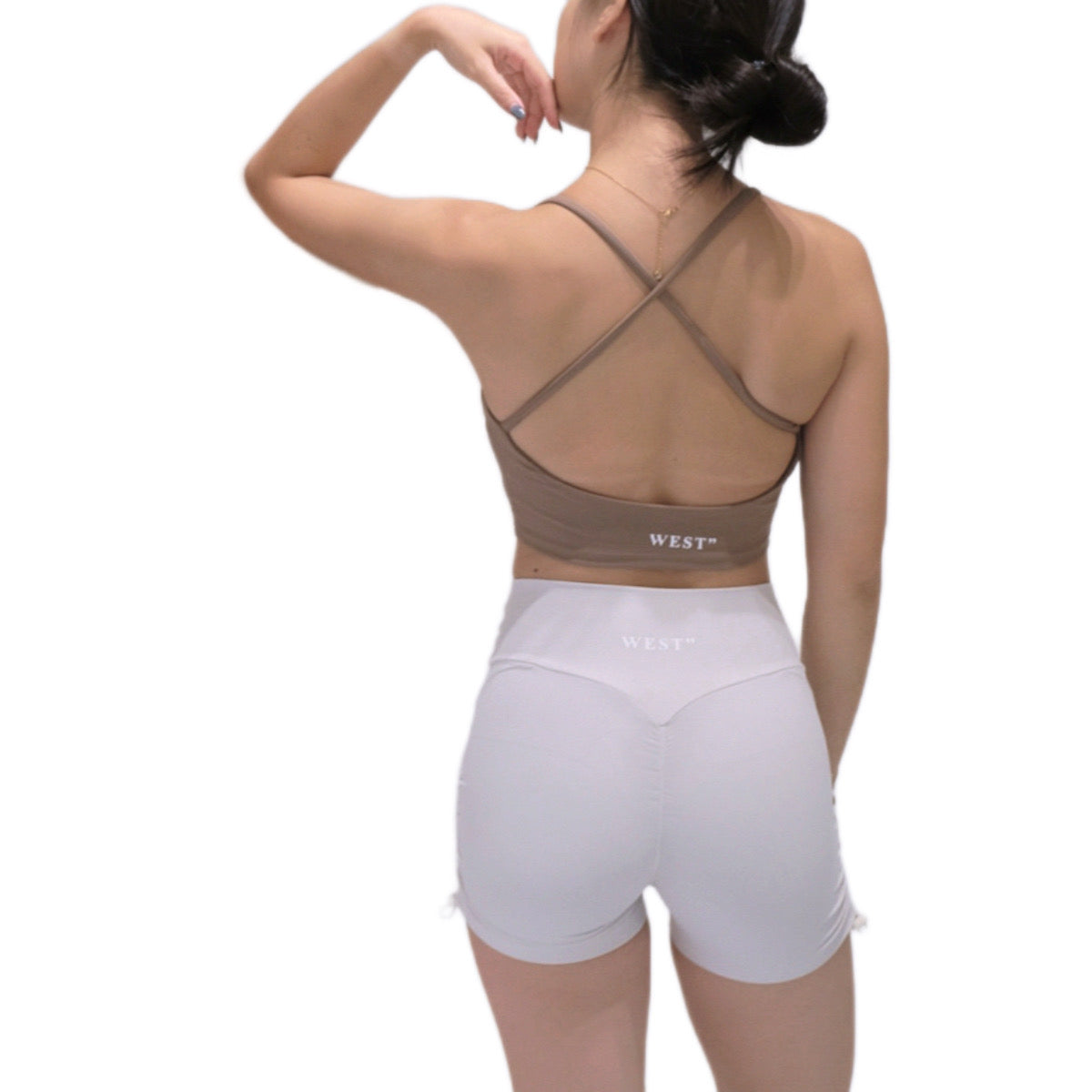 西岸卡翹抽繩短褲（灰白色/可可色/黑色）